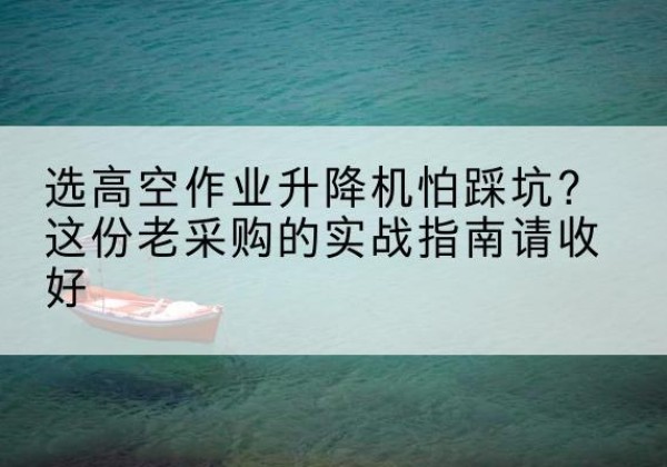 郊区高空作业升降机厂家推荐-选高空作业升降机怕踩坑？这份老采购的实战指南请收好